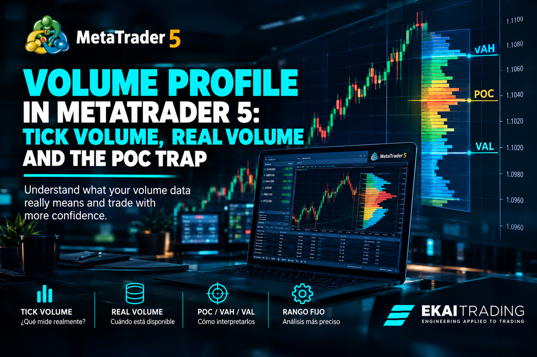 Perfil de volumen en MetaTrader 5: volumen de ticks, volumen real y la trampa del POC